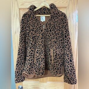 Avenue Brown Patterned Jacket